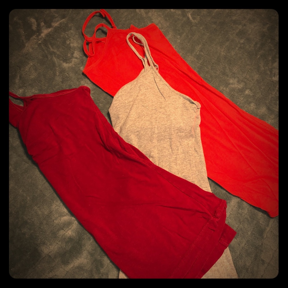 3 Camisoles with built in bras